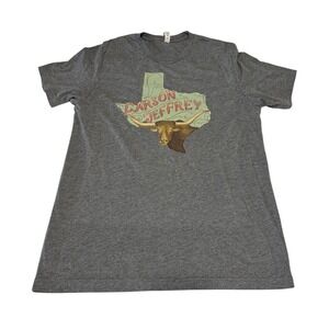 Carson Jeffrey Texas Longhorn Graphic TShirt Gray Short Sleeve Tee Shirt Women L